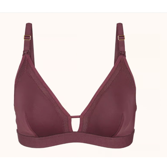 Lively Other - Lively Busty Nursing Bra Mesh Trim Bralette | Plum | Sz 1, 30DD-32DDD